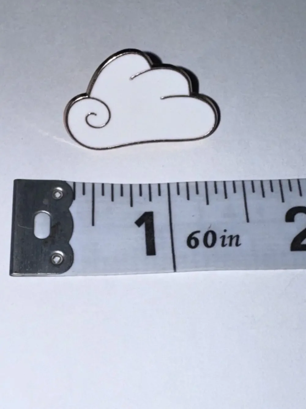 White Puffy Cloud Pin Brooch